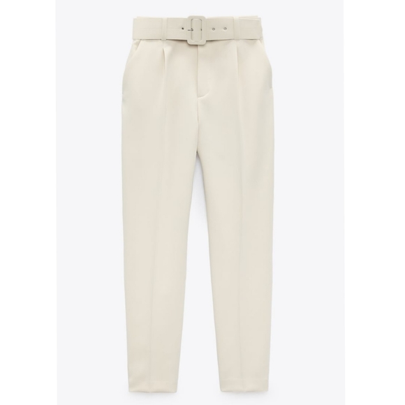 BNWT Zara High-waisted Belted Trousers - Picture 5 of 5